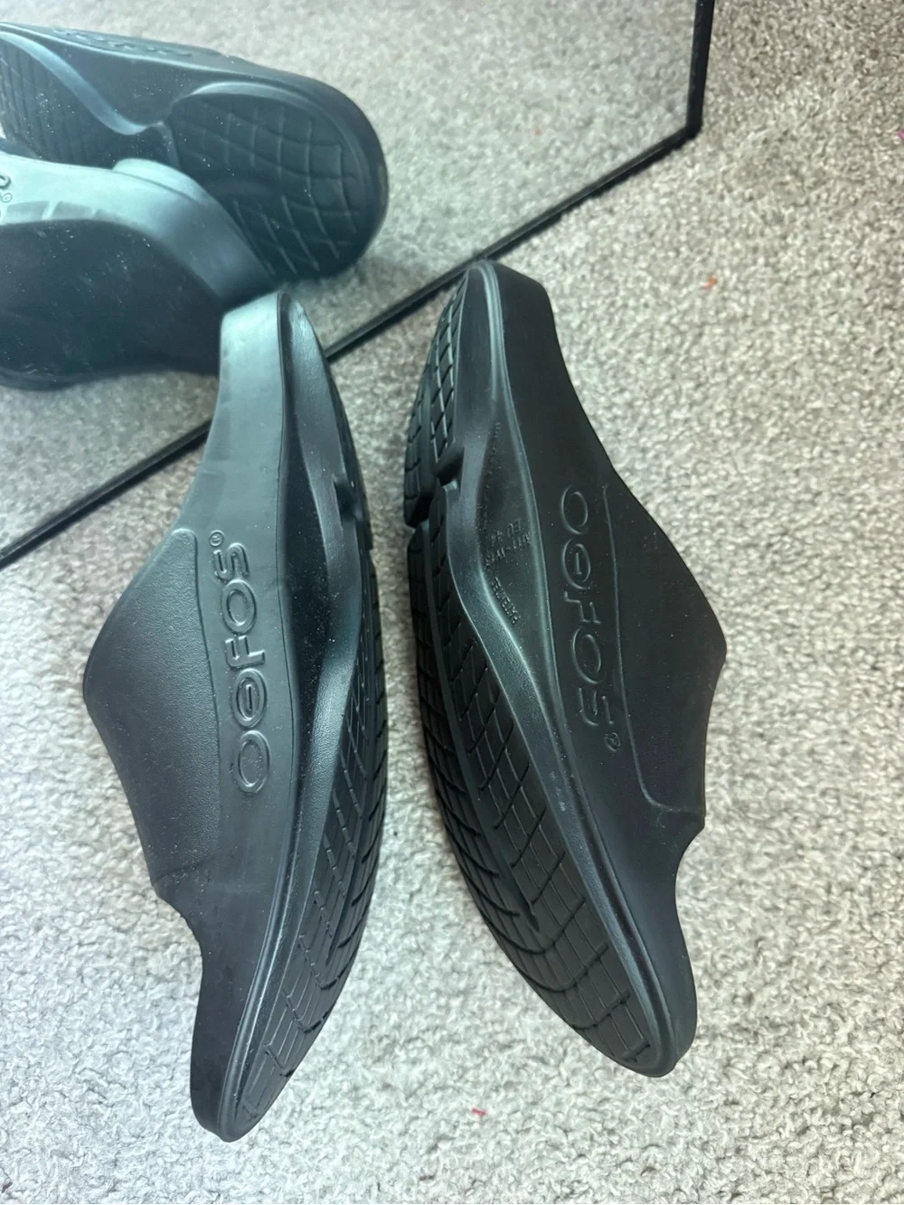 OOFOS OOahh Sport Flex Black Adjustable Recovery Sandal mens 11 women’s 13